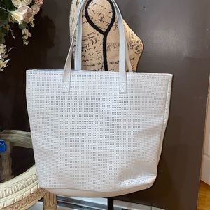 Large tote bag dove grey with coin purse new